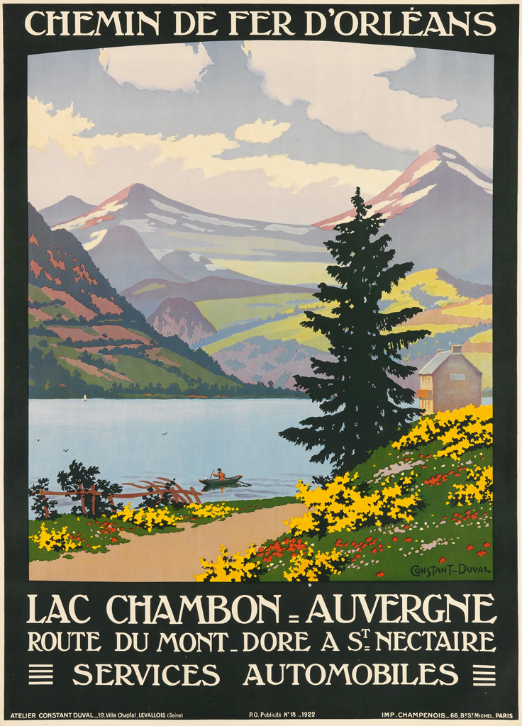 Appraisal: LEON CONSTANT-DUVAL - LAC CHAMBON - AUVERGNE x inches x