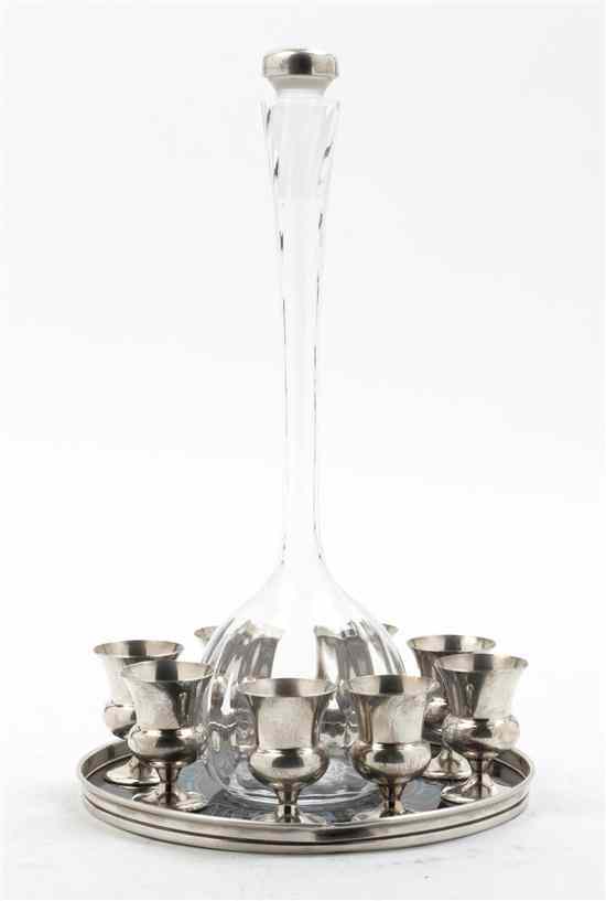 Appraisal: An American Sterling Silver Drinks Set Gorham comprising a decanter