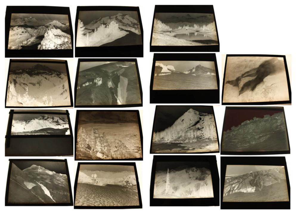 Appraisal: FIFTEEN PHOTOGRAPHIC GLASS NEGATIVES featuring Mount Baker Washington and surrounding