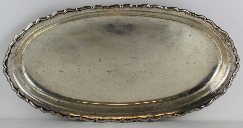 Appraisal: SILVER Chinese Export Zee Sung Silver Tray Early to mid