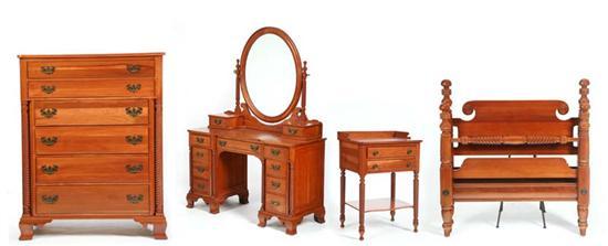 Appraisal: WILLETT WILDWOOD BEDROOM SET In cherry Includes a dresser h