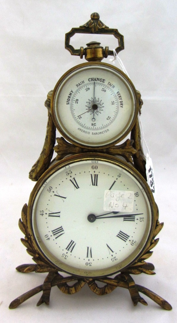 Appraisal: A French brass cased mantel clock early th century with