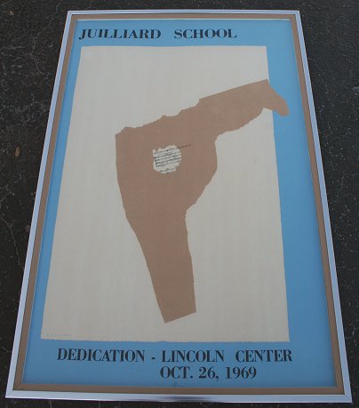 Appraisal: ROBERT MOTHERWELL ''JUILLIARD SCHOOL'' SILKSCREEN POSTER Printed in colors x