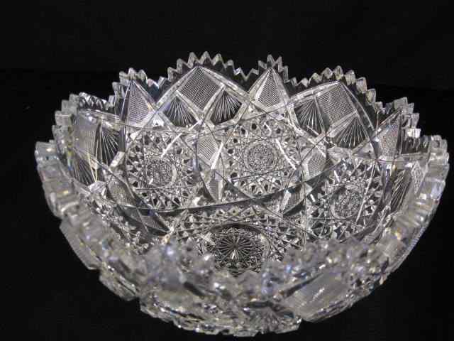 Appraisal: Cut Glass Bowl brilliant period heavily cut '' diameter