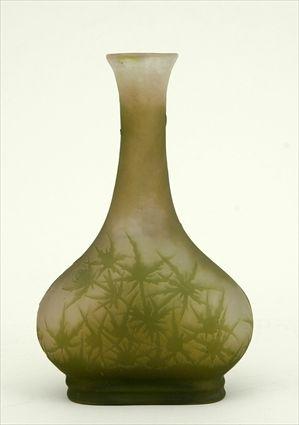 Appraisal: Gall Cameo Glass Vase Signed Gall x in