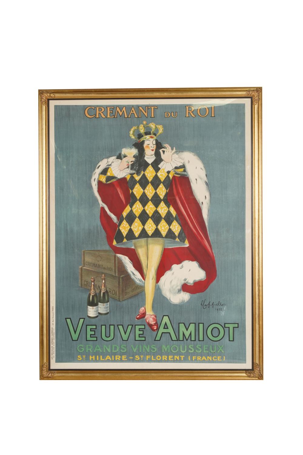 Appraisal: LEONETTO CAPPIELLO - VEUVE AMIOT Veuve Amiot Crement du Roi