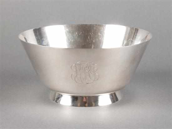 Appraisal: American sterling silver ''Jefferson Bowl '' made for Cartier New