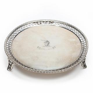 Appraisal: Georgian Silver Salver with RR sponsor's mark London hallmark circular