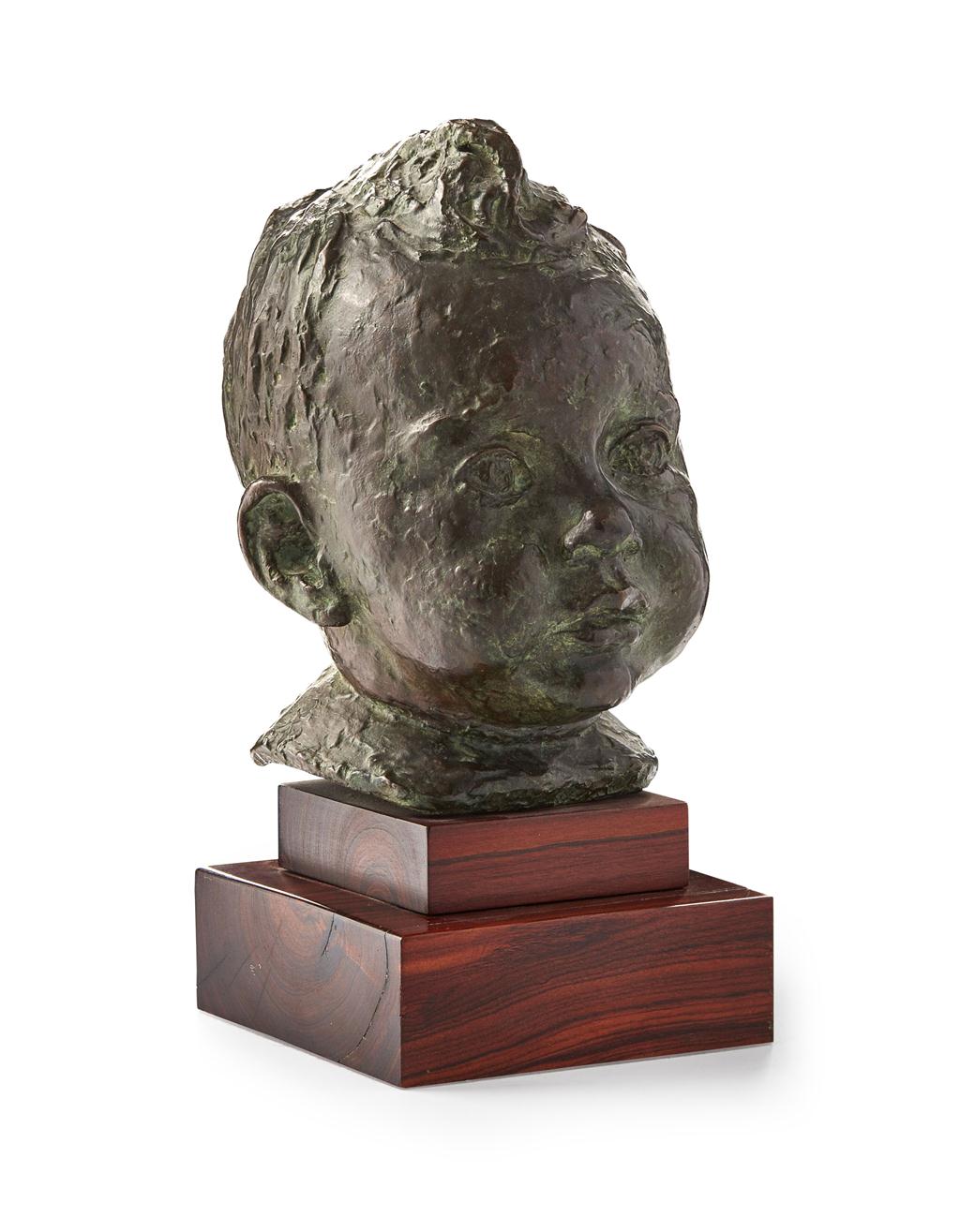 Appraisal: BENNO SCHOTZ - 'JOHNY' Bronze bust signed in the bronze