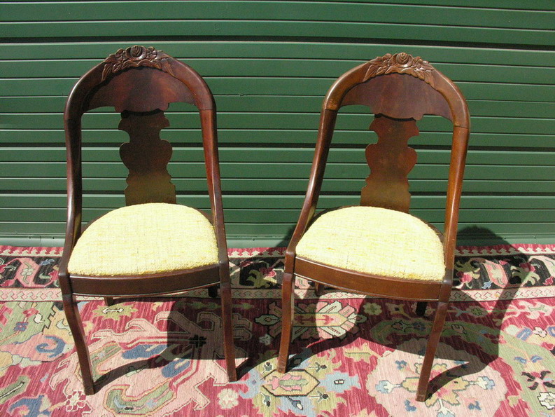 Appraisal: PAIR OF ROSE BACK CHAIRS Size