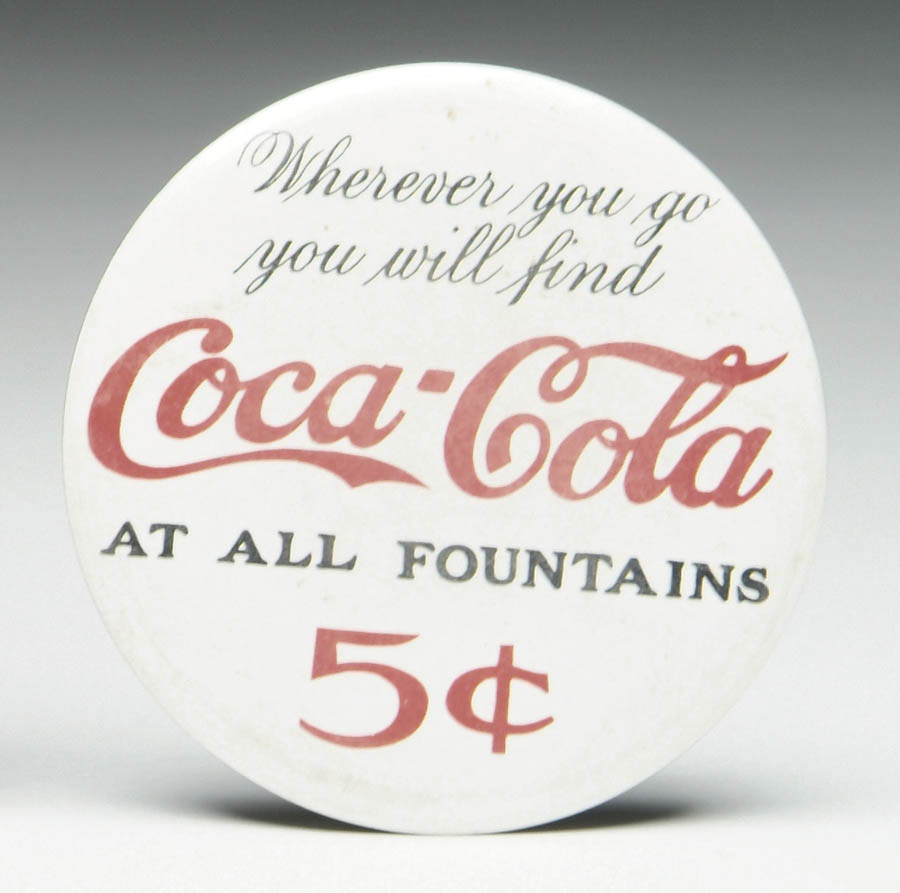 Appraisal: COCA-COLA CONTEMPORARY POCKET MIRROR Contemporary celluloid advertisement applied around a