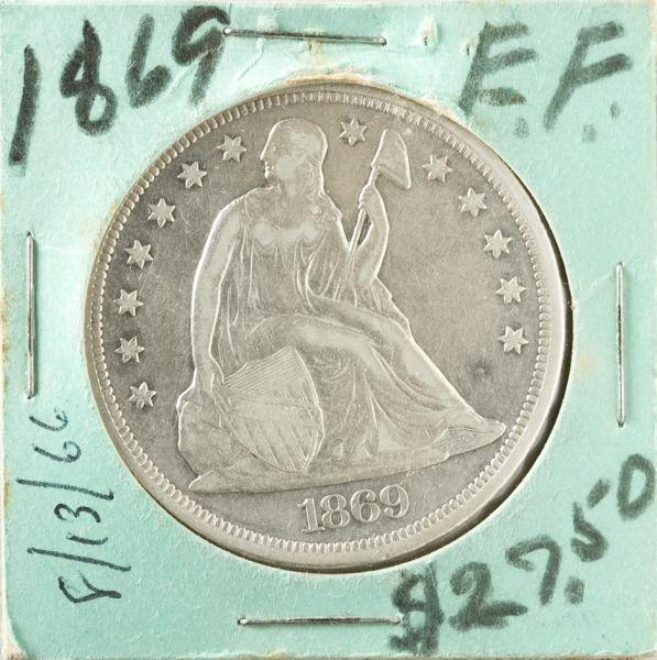 Appraisal: Seated Liberty Silver Dollar VF-XF