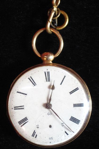 Appraisal: French yellow gold open face pocket watchberthoud paris early th