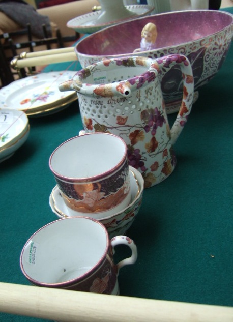 Appraisal: A quantity of ceramics including a Sunderland lustreware bowl th