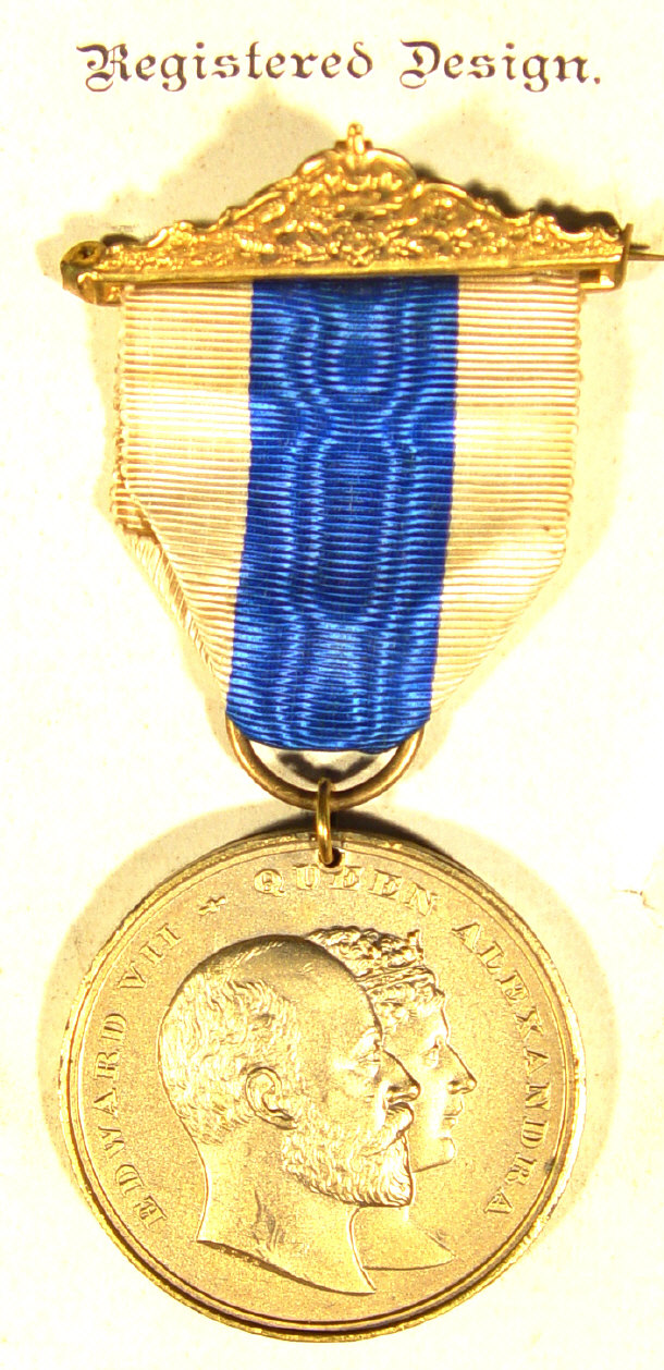 Appraisal: Edward VII Coronation gilt medal with ribbon