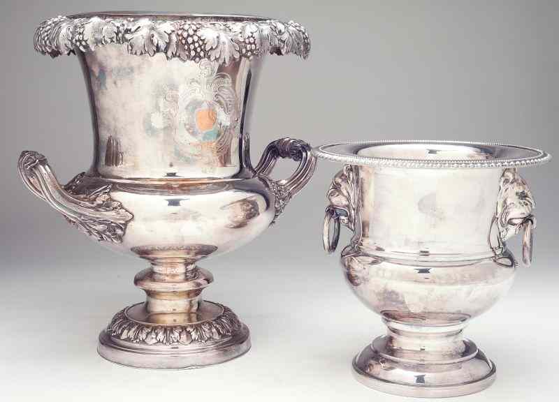 Appraisal: Two Silver Plated Wine Coolersthe first a Sheffield plated cooler