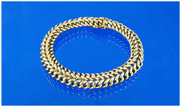 Appraisal: Eight Carat Gold Bracelet Stamped Germany Fancy Link Grammes in