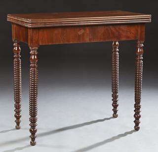 Appraisal: French Louis Philippe Carved Walnut Games Table French Louis Philippe