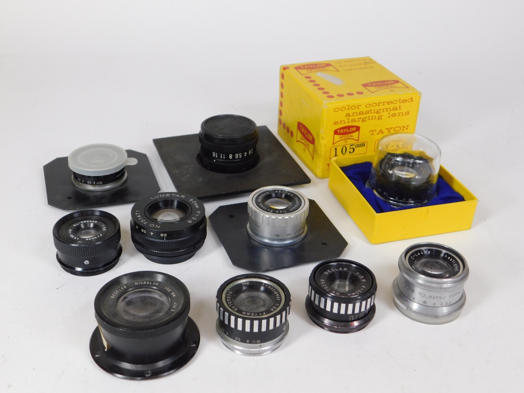 Appraisal: LOT OF ENLARGER LENSES Lot of enlarger lenses Includes Beseler