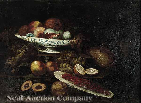 Appraisal: Dutch School th c Still Life with Fruit oil on