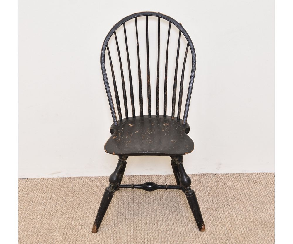 Appraisal: Bow Back Windsor Side Chair Bow back Windsor side chair