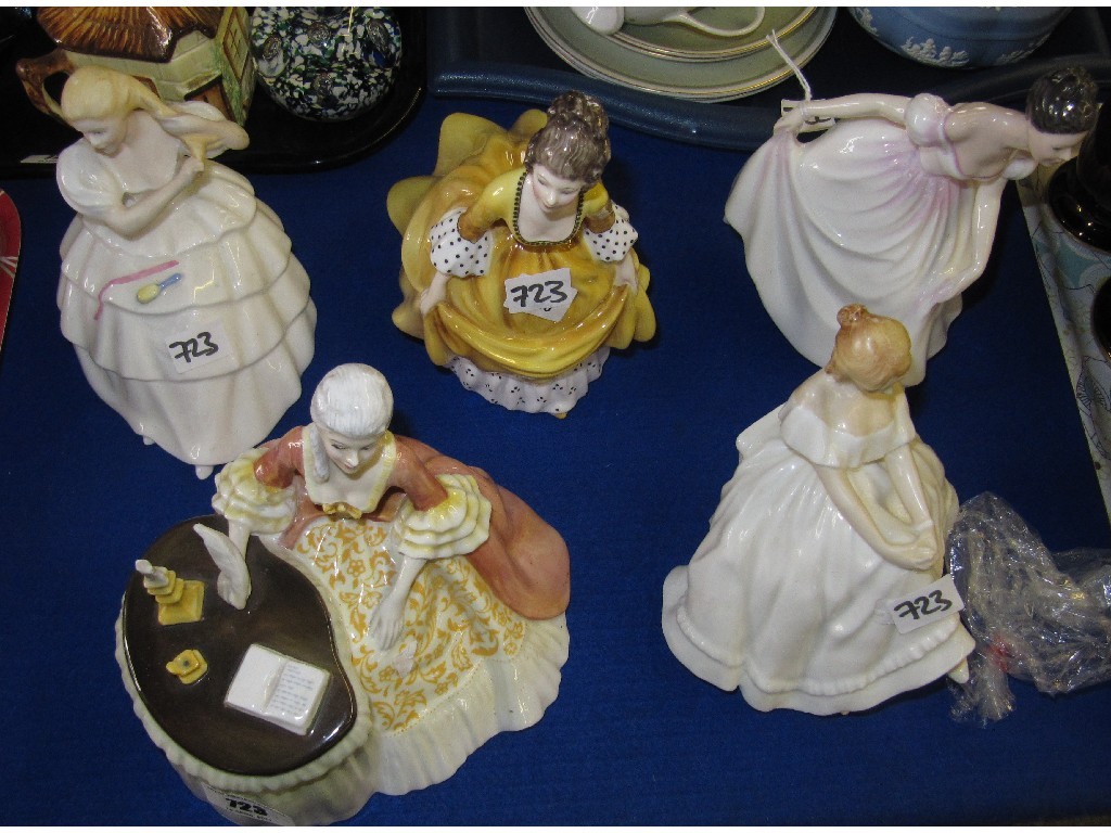 Appraisal: Lot comprising five Doulton ladies to include 'Meditation' HN 'Jean'