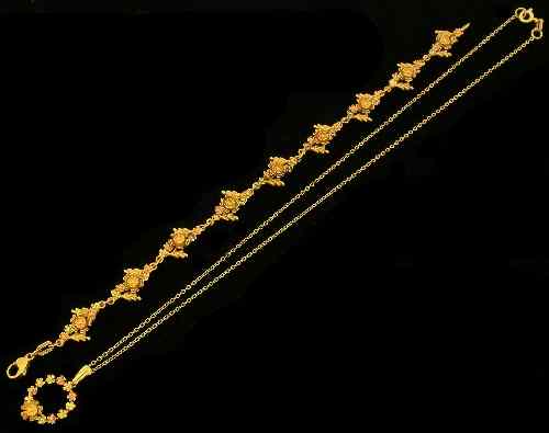 Appraisal: A modern ct yellow rose and white gold mm bracelet