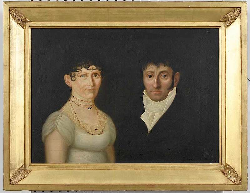 Appraisal: British School th century Portrait of a Couple circa unsigned