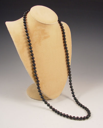 Appraisal: '' STRAND OF MM CULTURED BLACK PEARLS One '' strand