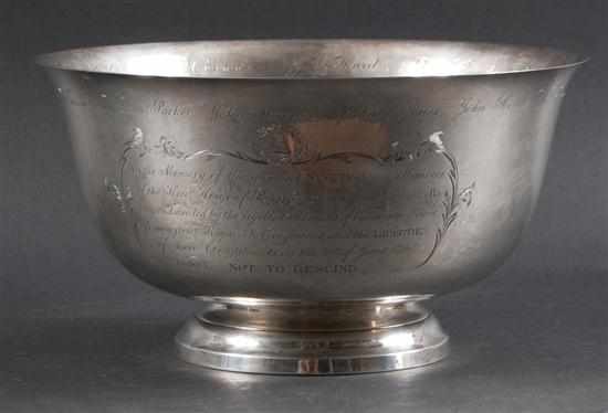 Appraisal: American engraved sterling silver Paul Revere Liberty Bowl Tuttle Silversmiths