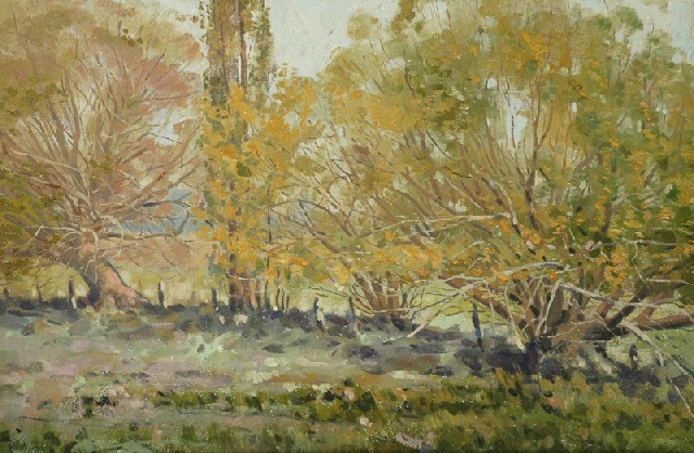 Appraisal: John Gardner - Early Autumn Carpendeit oil on canvas on