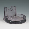 Appraisal: Amethyst glass match holder and ash tray Unmarked Small chips