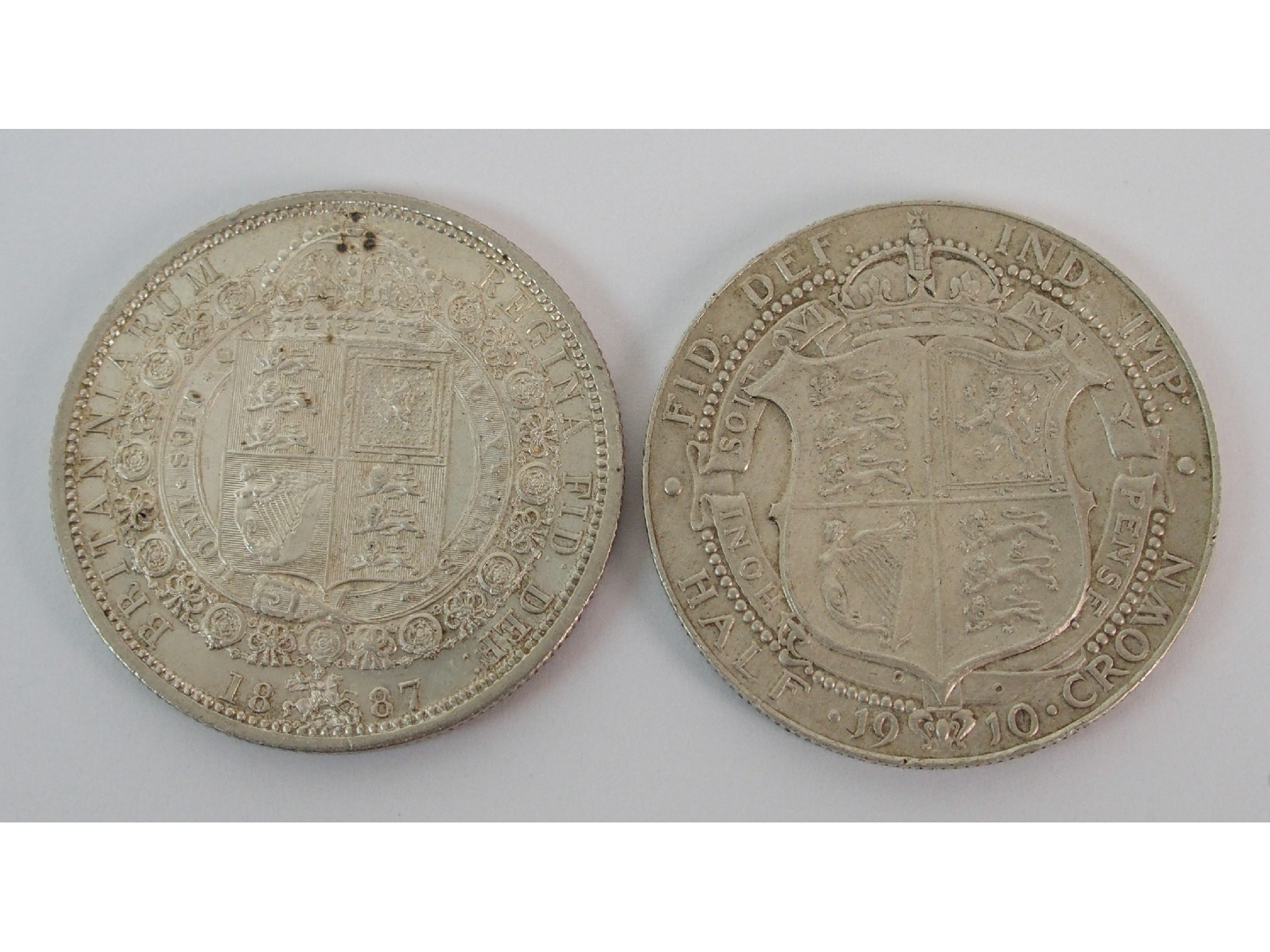 Appraisal: Queen Victoria Half-Crownextremely fine Edward VII Half-Crown near extremely fine