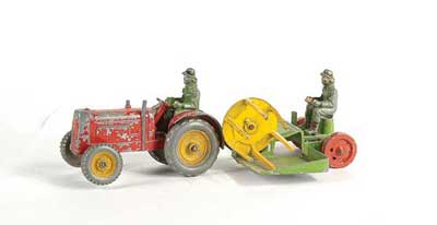 Appraisal: Charbens Tractor and Reaper - Tractor is red with yellow