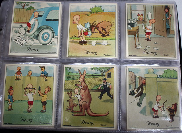 Appraisal: AN ALBUM OF OVER 'HENRY' COLLECTORS CARDS illustrated by Carl