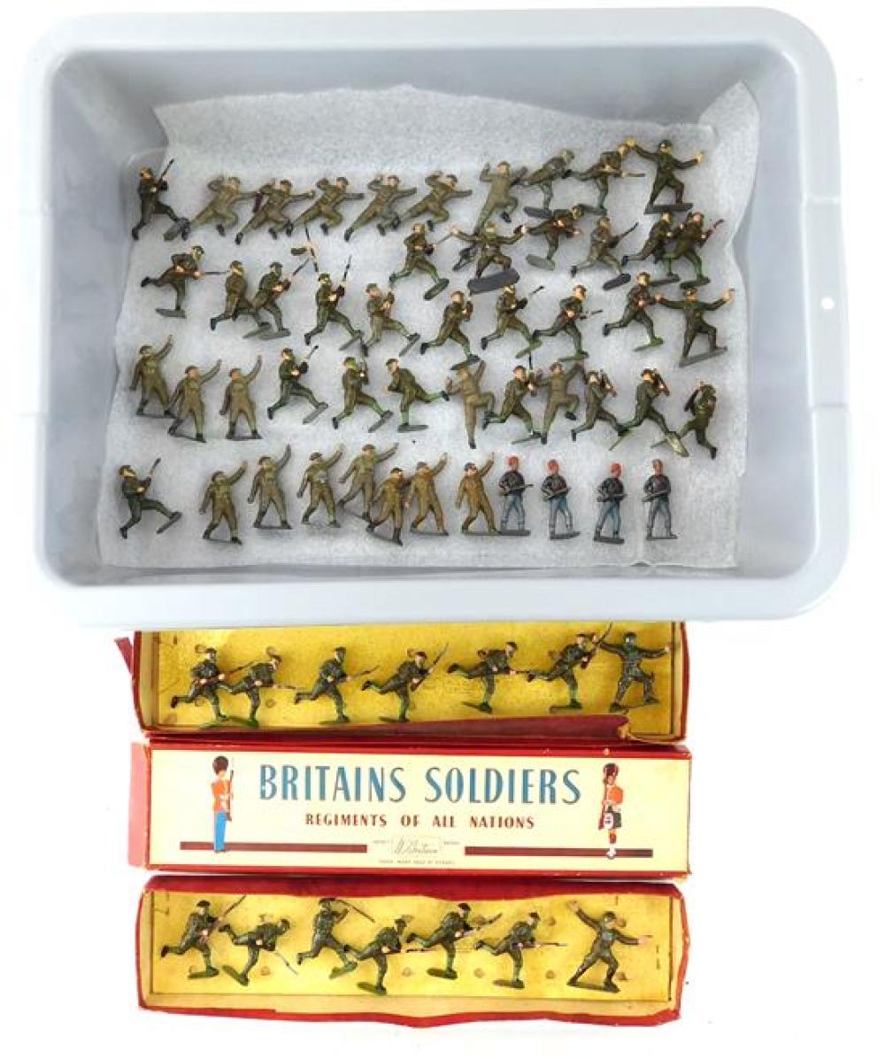 Appraisal: TOYS Britains Ltd including two sets British Infantry in Action