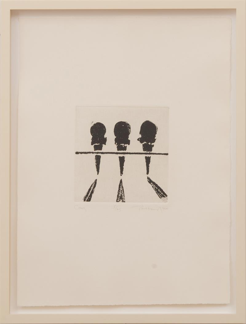 Appraisal: WAYNE THIEBAUD b CONES Aquatint in black signed titled and