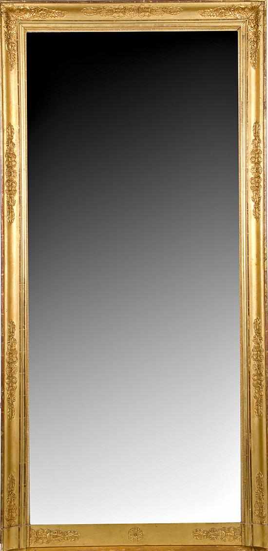 Appraisal: Classical giltwood pier mirror circa two-piece mirror plate surrounded by