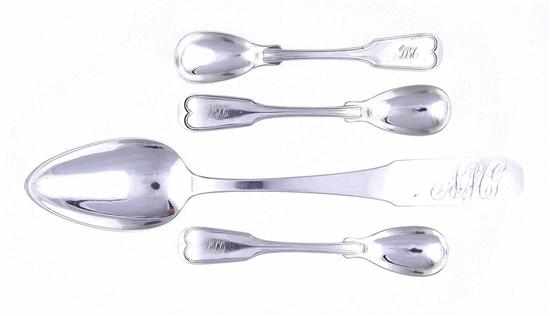 Appraisal: Charleston coin silver spoons Gregg Hayden Co South Carolina wk