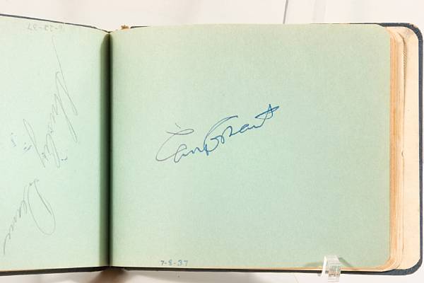 Appraisal: An autograph book with Bette Davis Cary Grant Al Jolson