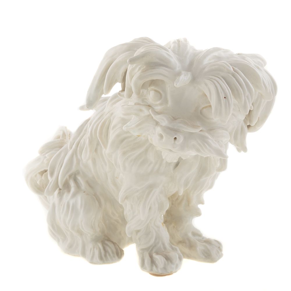 Appraisal: Samson White Porcelain Shaggy Dog in H Condition Repair to