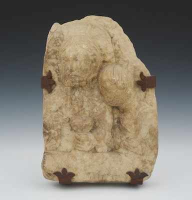 Appraisal: An Architectural Sculpture Fragment Probably French Carved stone possibly limestone