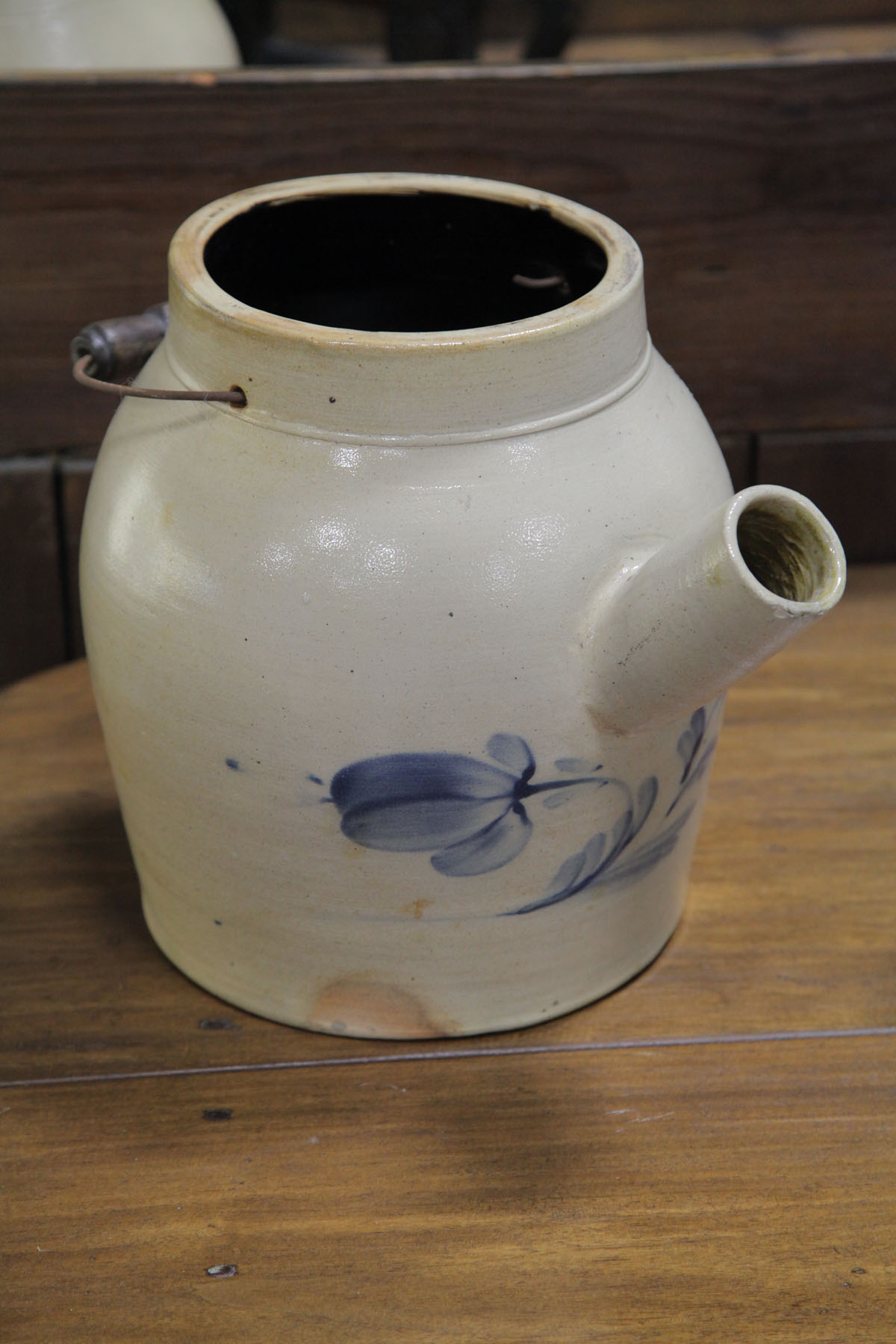 Appraisal: STONEWARE BATTER PITCHER American late th century Two gallon pitcher