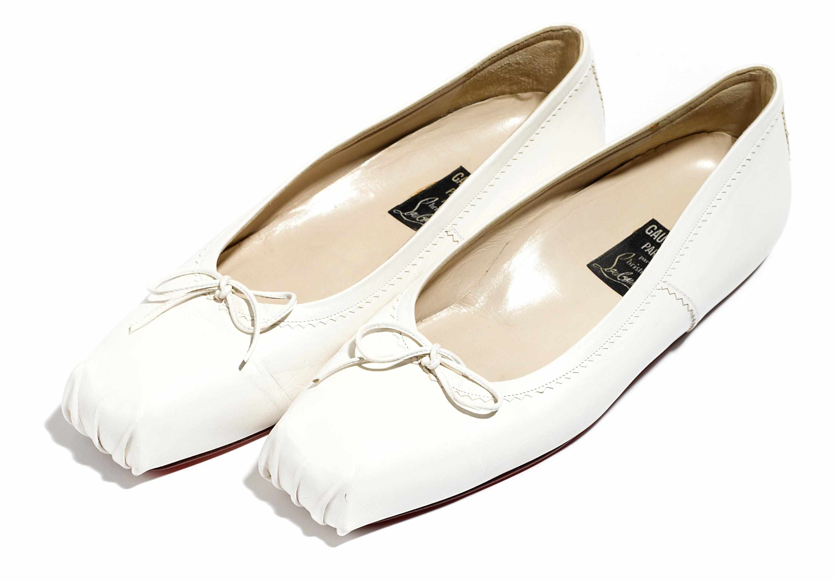 Appraisal: A pair of Gaultier Paris pour Christian Louboutin ballet flats