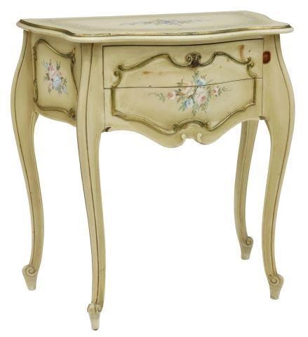 Appraisal: Italian Louis XV style paint decorated nightstand th c having