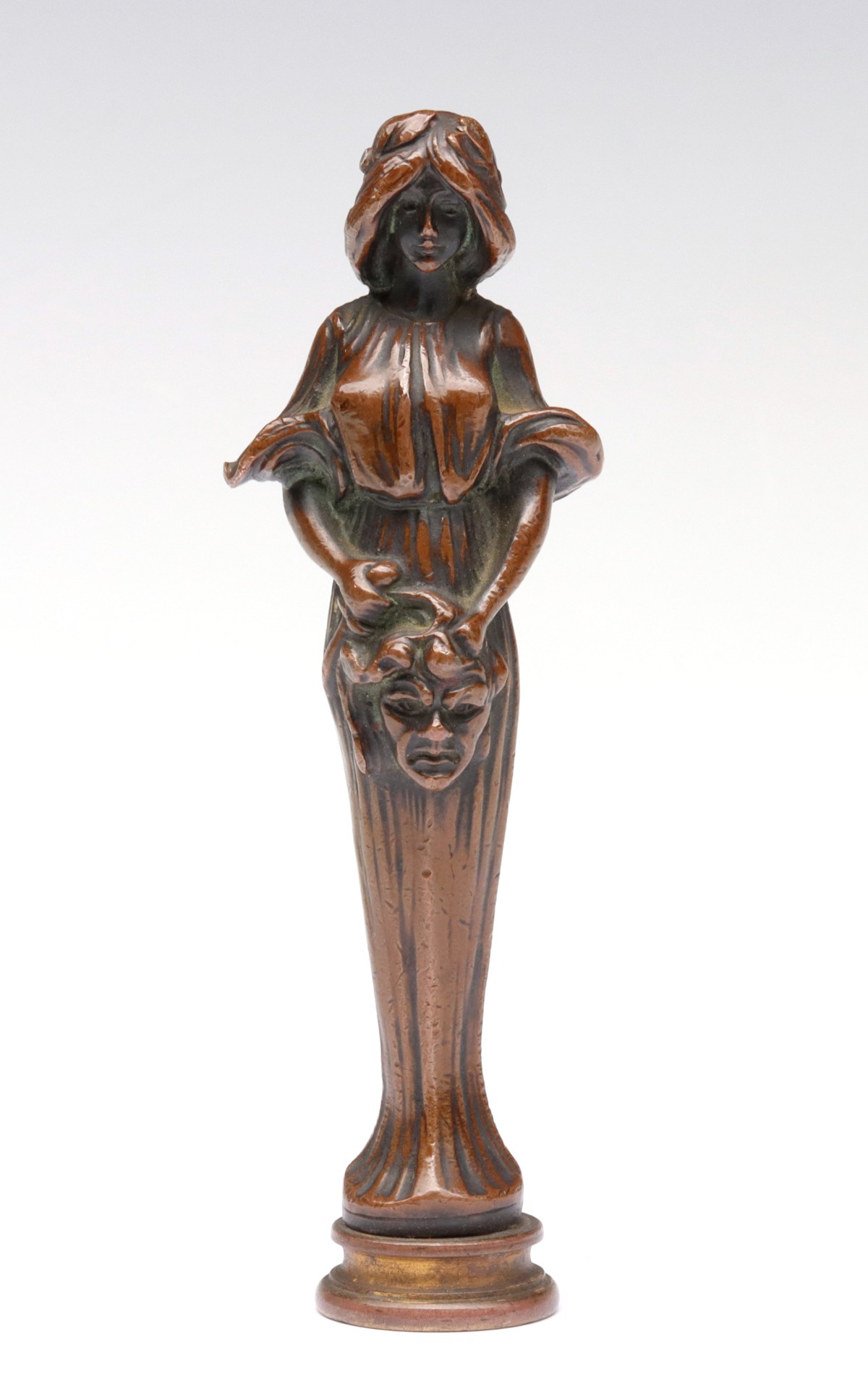 Appraisal: JUDITH WITH HEAD OF HOLOFERNES ART NOUVEAU WAX SEALBronze seal