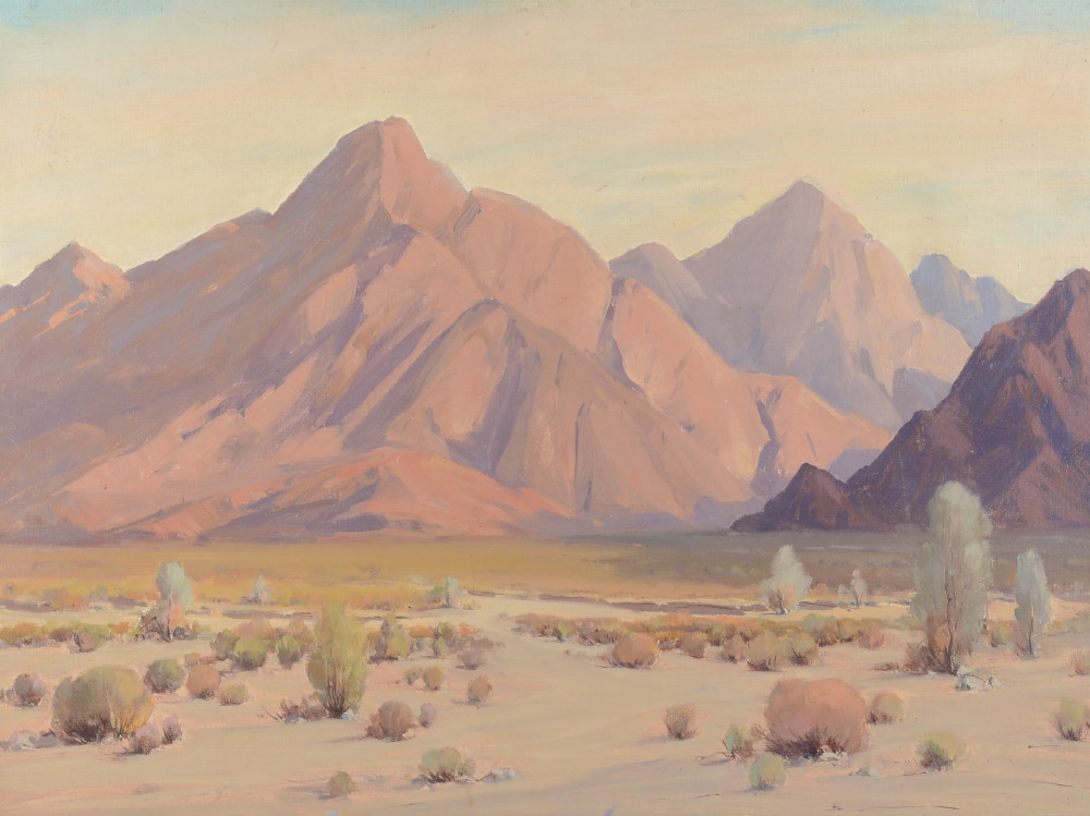 Appraisal: BICKERSTAFF George American - Western Desert Landscape Oil on Canvas