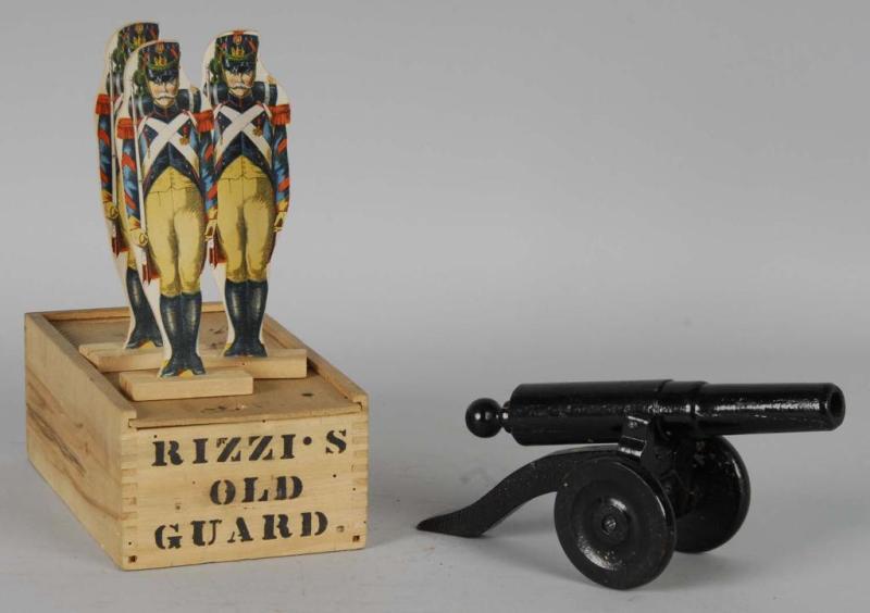 Appraisal: Rizzis Old Guard Nine Pins Game Description Includes nine soldiers