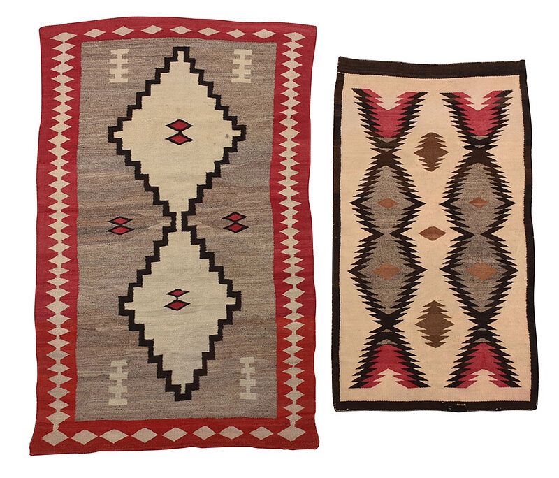 Appraisal: Two Ganado Style Navajo Weavings early mid th century the