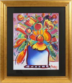 Appraisal: PETER MAX MIXED MEDIA ACRYLIC COLOR OFFSET LITHO PETER MAX